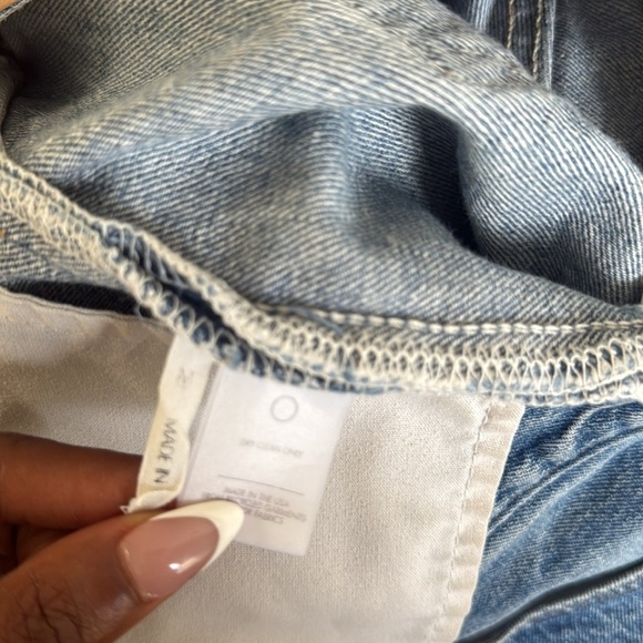 REFORMATION Repurposed Distressed Denim Jean Shorts M - Picture 8 of 9